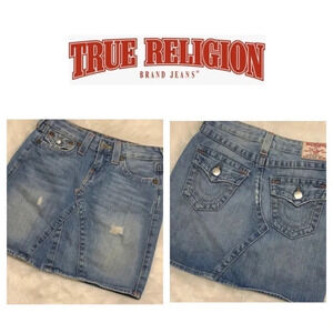 True Religion Joey Denim Jean Skirt 24